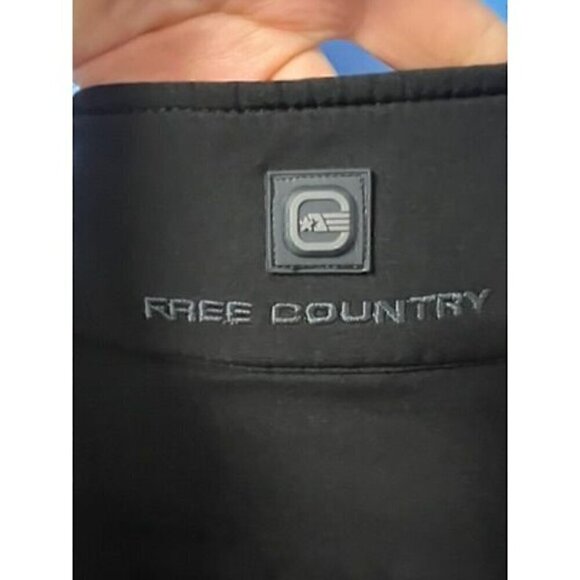Free Country Mens Medium Black Softshell Jacket With Zippered Pockets & Adjustab - Picture 7 of 8